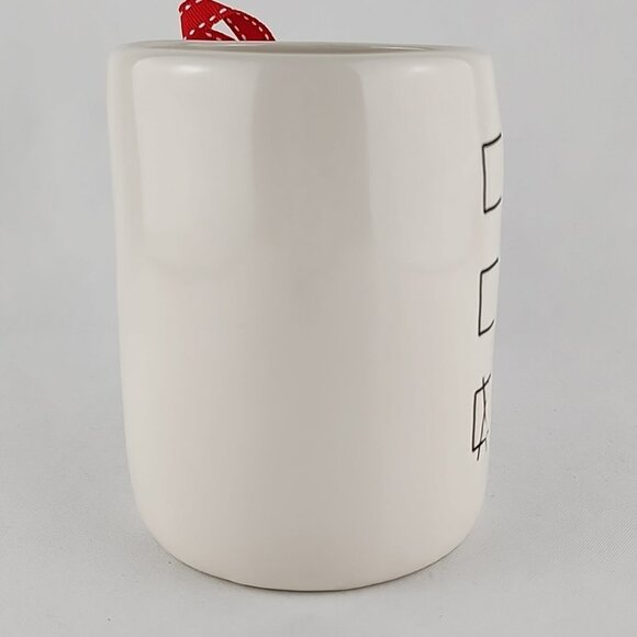 Rae Dunn Artisan Collection Mug White Large Black Letters Festive Christmas - Picture 3 of 11